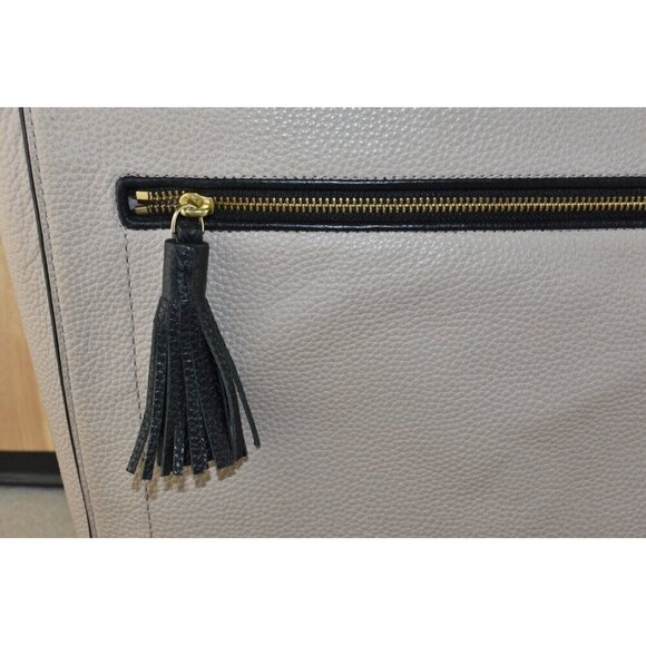 Kate Spade Womens Allyn Chester Street Satchel Leather Handbag Beige/Black Purse - Picture 5 of 16